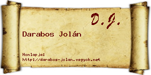 Darabos Jolán névjegykártya